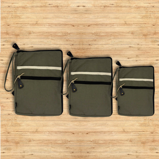 Canvas Tablet Pouch - Olive