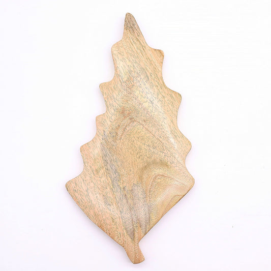 Lost in the Forrest - Enamel Leaf Wooden Bowl - 33x17cm