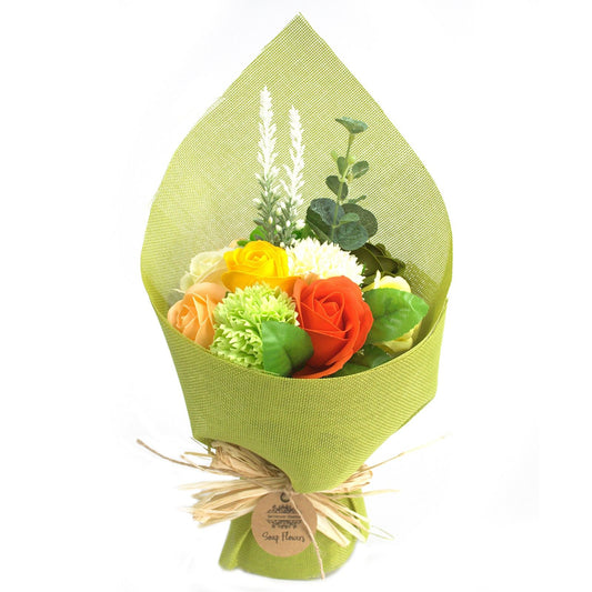 Green& Yellow Standing Soap Flower Bouquet - Special