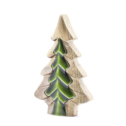 Lost in the Forrest - Small Tree in a Tree Wooden Decoration - 15x10cm