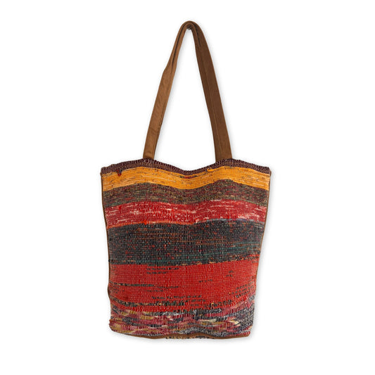 Recycled Big Rug Bag - Shades of Pink