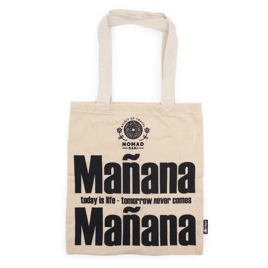 Iconic Basic Tote Bag - Mañana Mañana - Natural 4oz