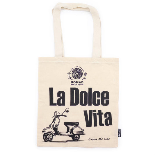 Iconic Basic Tote Bag - La Dolce Vita - Natural 4oz
