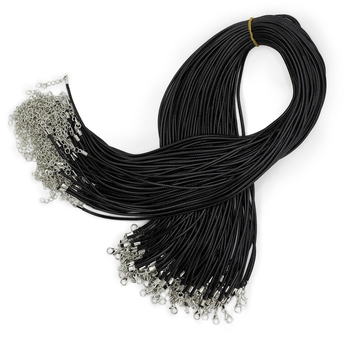 Waxed Pendant Cord - 2mm x 55cm - Black 101