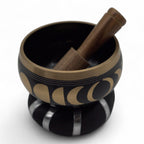 Moon Phase Singing Bowl Set- Black 10.7cm