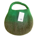 Water Felted Bee Bag - One Handle with Magnet - Garden Greens