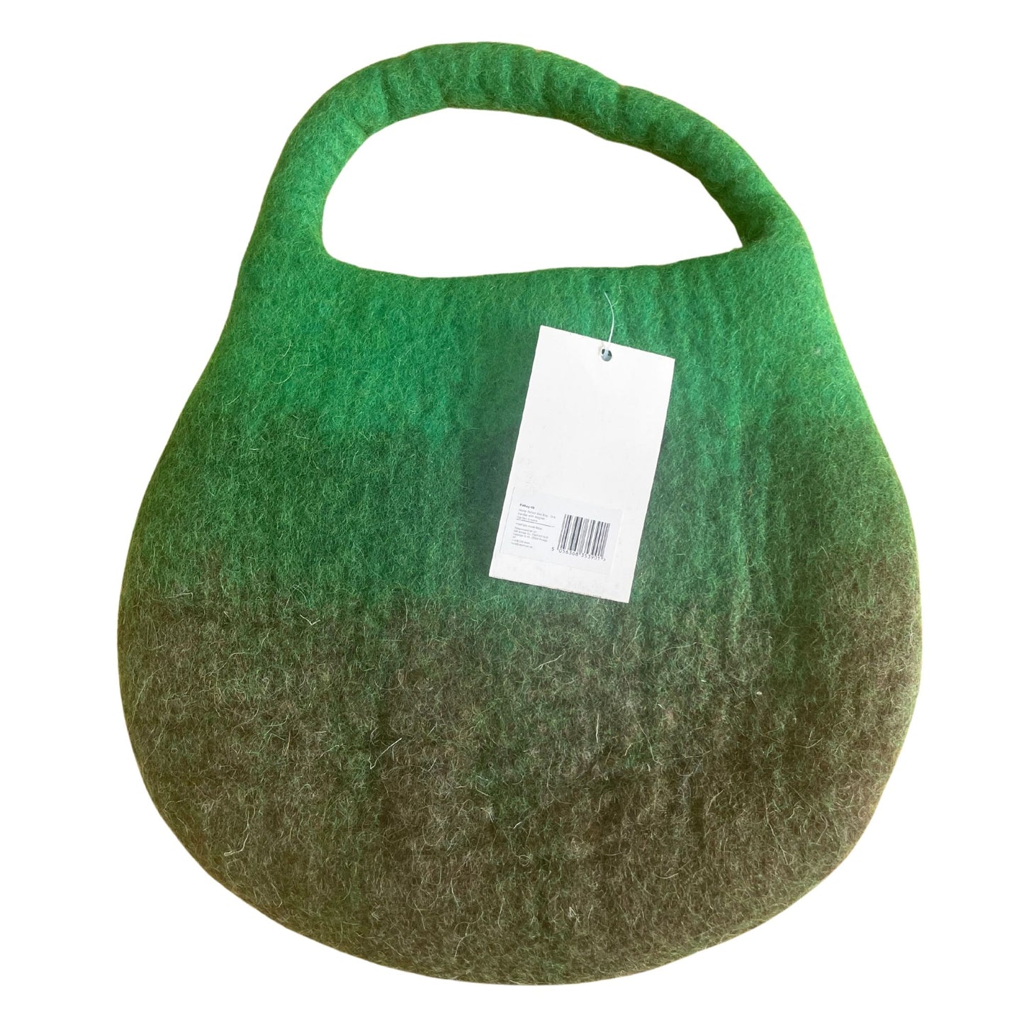Water Felted Bee Bag - One Handle with Magnet - Garden Greens