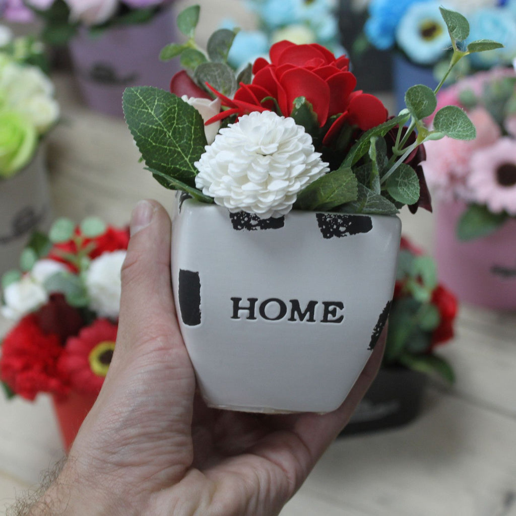 Bouquet Petite Flower Pot  - Rich Reds