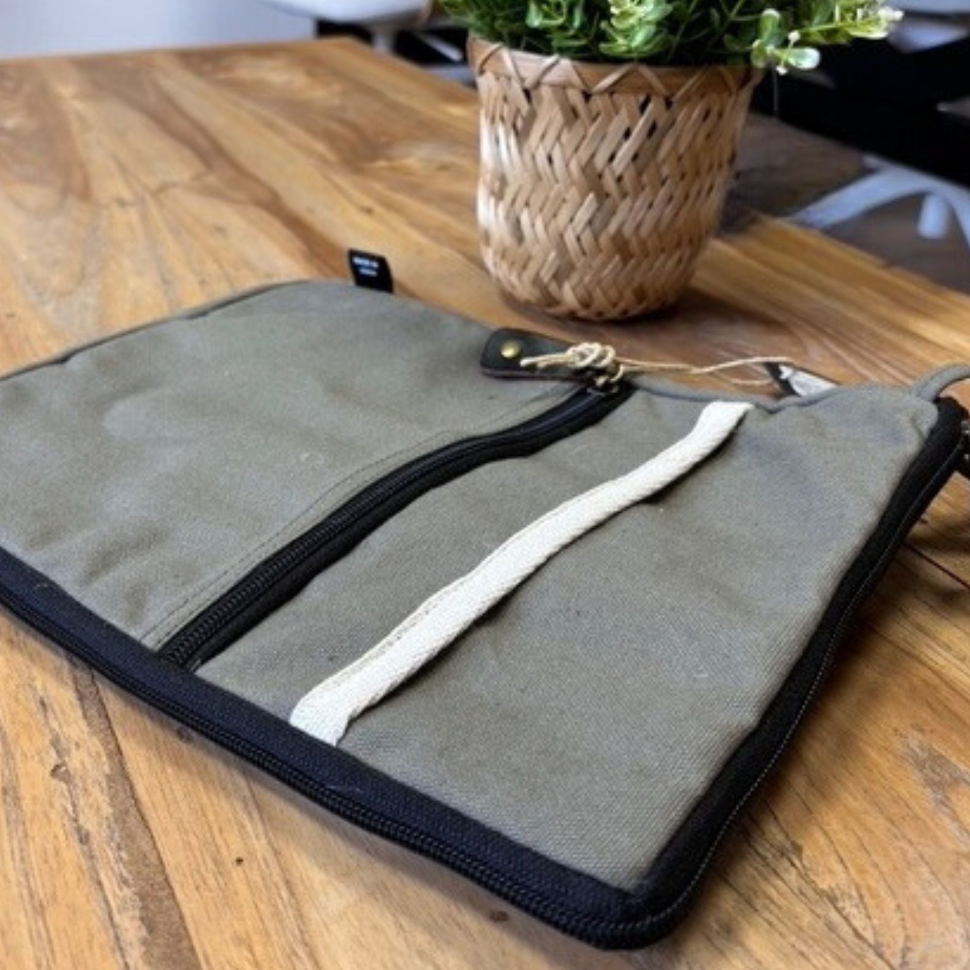 Canvas Tablet Pouch - Olive