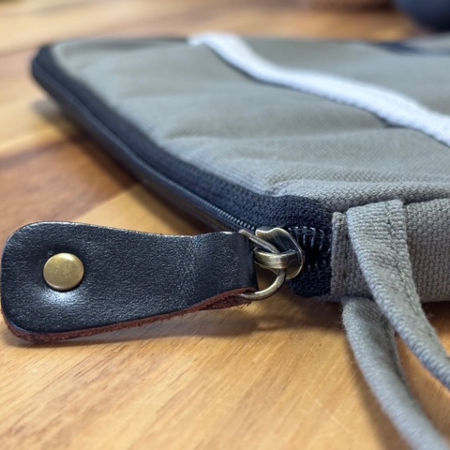 Canvas Travel Laptop Pouch - Olive