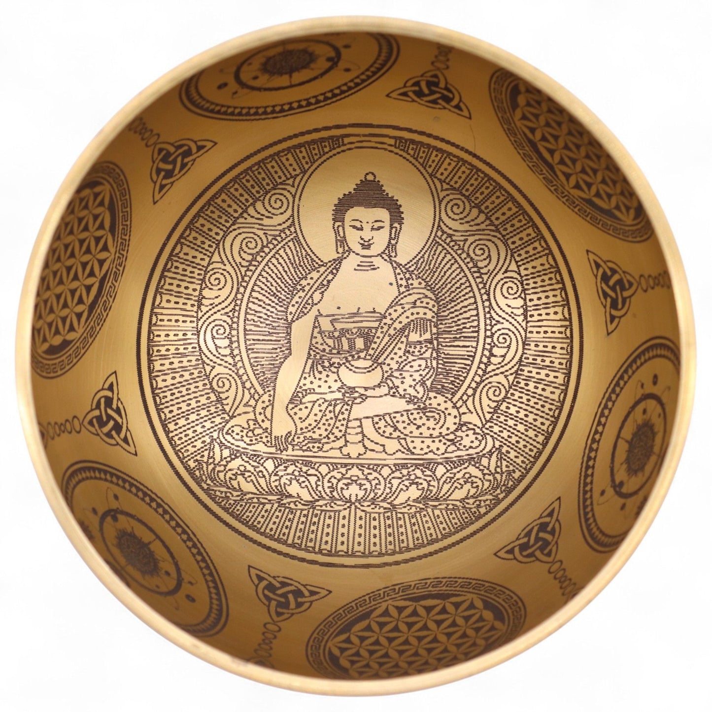 Pure Brass Etched Buddha - Set of 4 - Approx 3.85kg