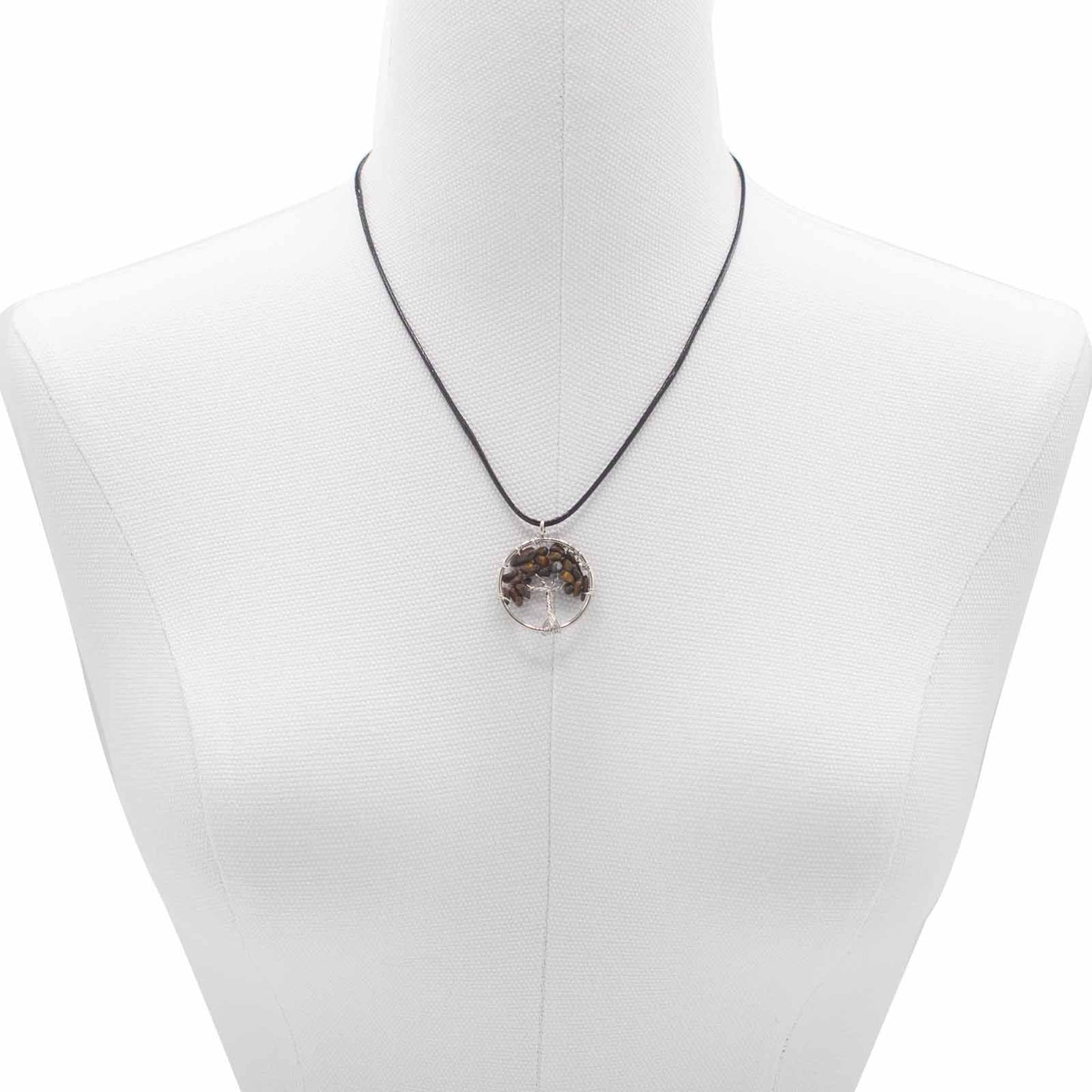 Tree of Life Pendant - Tiger Eye