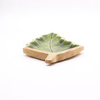 Lost in the Forrest -  Enamel Leaf Wooden Bowl - 33x17cm