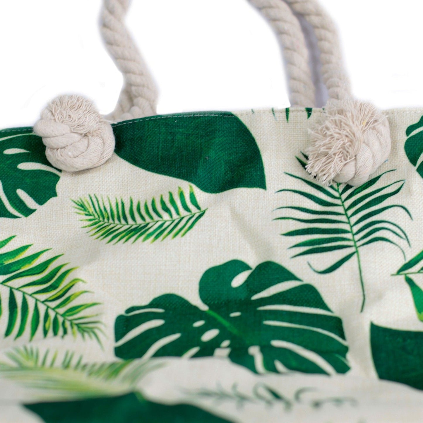 Rope Handle Bag - Tropical Greens