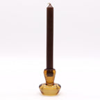 Mushroom Flip Dinner Candle / Tealight Holder - Antique Amber