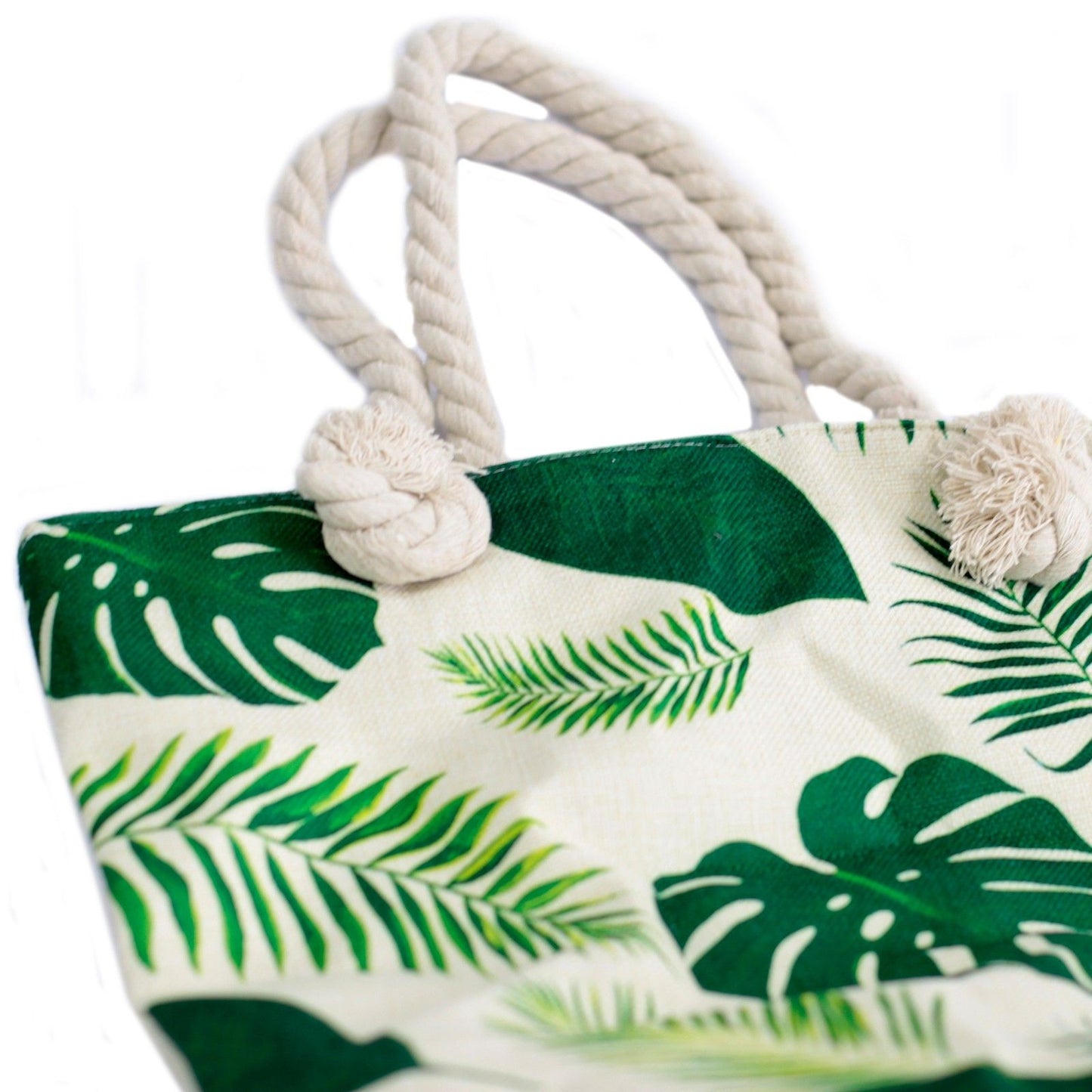 Rope Handle Bag - Tropical Greens