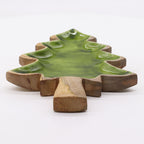 Lost in the Forrest -  Enamel Tree Wooden Bowl - 25x19cm