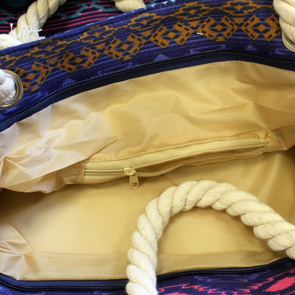 Rope Handle Bag - Bali Blues