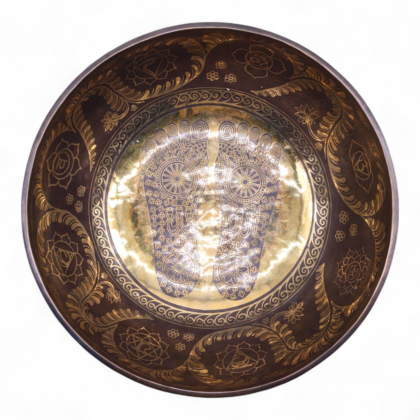 Engraved - Huge Vibrational Feet Standing Bowl - 50x20cm (10.7kg)