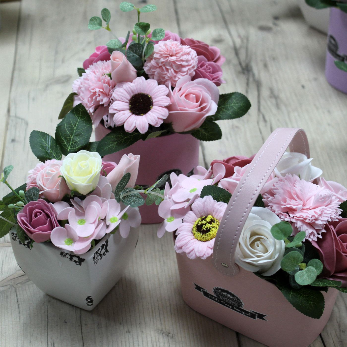 Bouquet Petite Flower Pot - Peaceful Pink