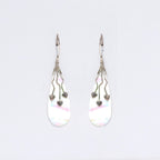 Shell & Silver Earrings - Three Hearts - MOP