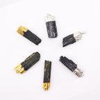 Gemstone Indian Tourmaline & Silver Plated Pendants (6 assorted)