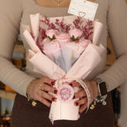 Large Pink Roses Bouquet - Love is Eternal -  Gift Card