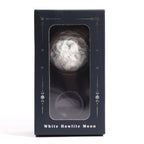 White Howlite Planet on a Sola Goldstone Stand (MOON)