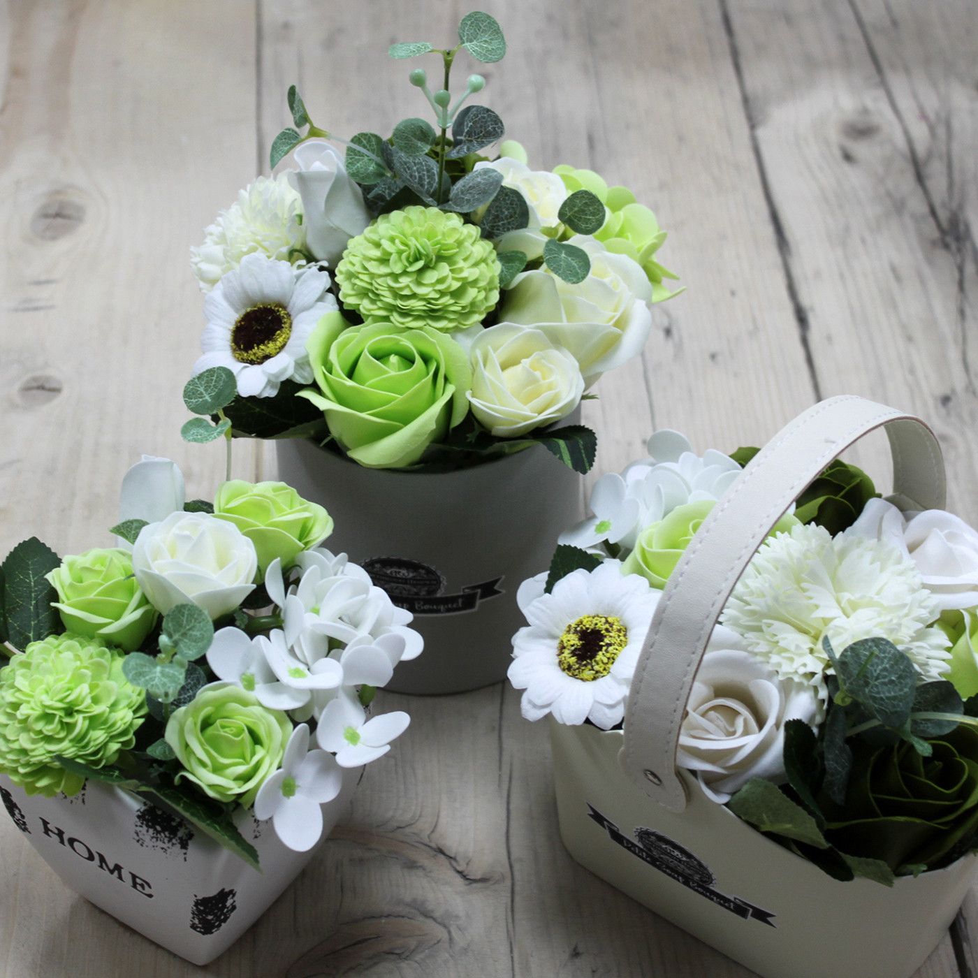 Bouquet Petite Flower Pot - Pastel Green