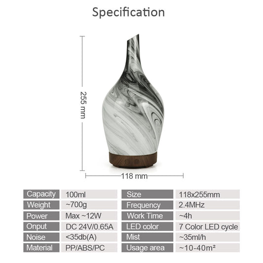 Aroma Atomiser - Glass Abstract Grey UK Plug