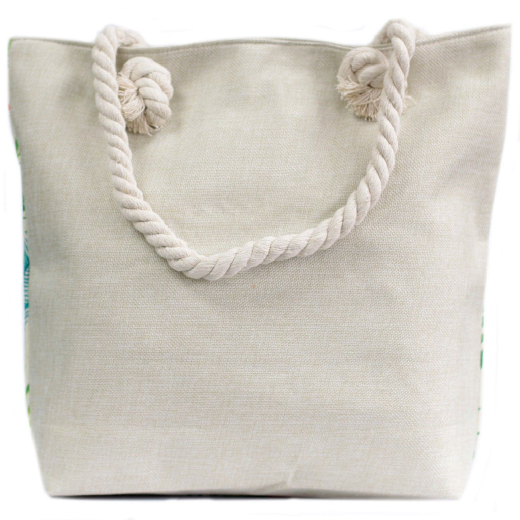 Rope Handle Bag - Tropical Greens