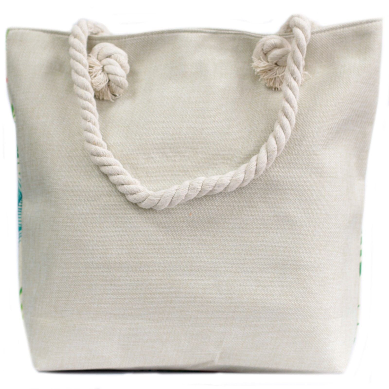 Rope Handle Bag - Tropical Greens