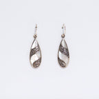 Shell & Silver Earrings - Teardrop- MOP