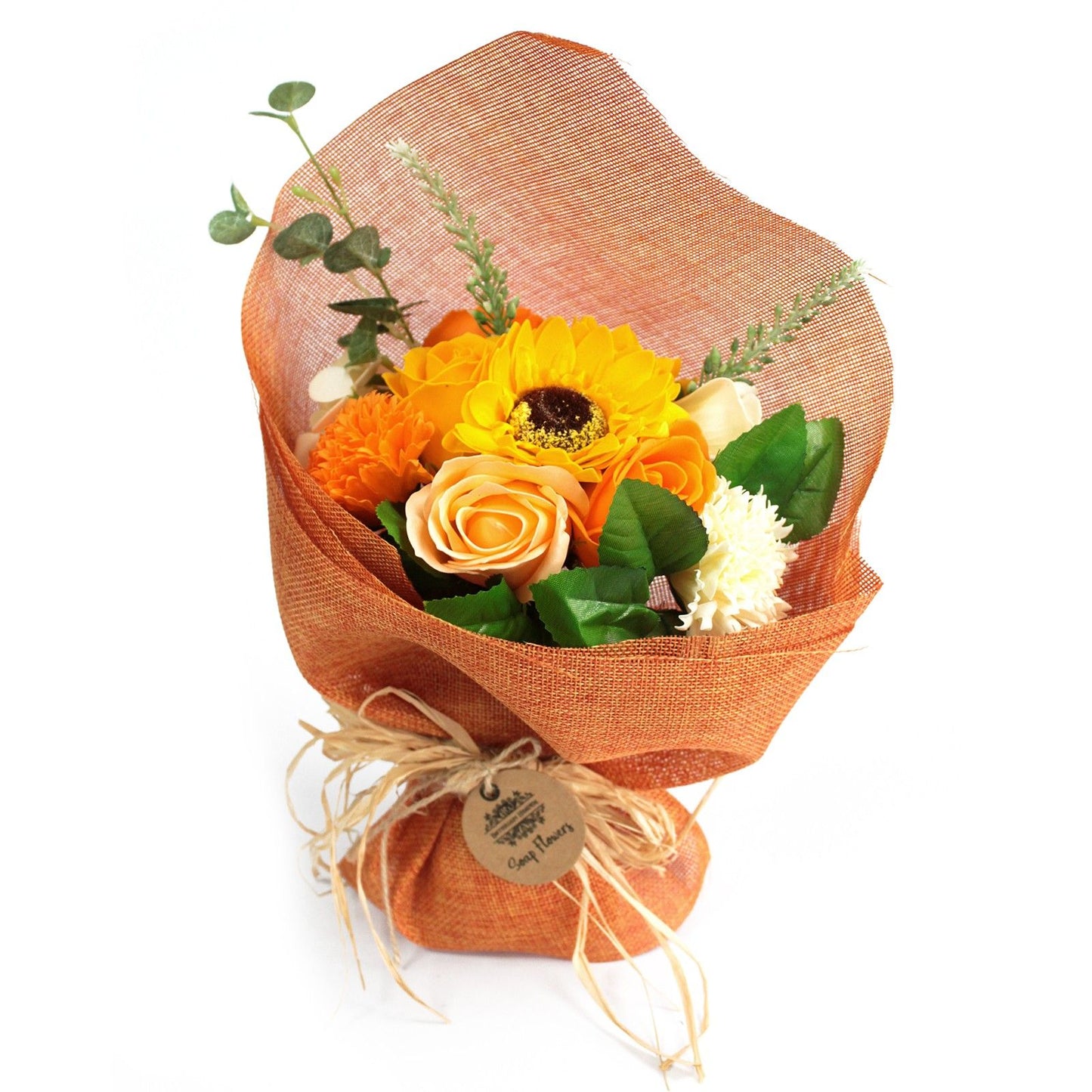 Orange Standing Soap Flower Bouquet - Special