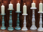 Medium Candle Stand - White Gold