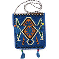 Sky Blue Kilim Messenger Festival Bag