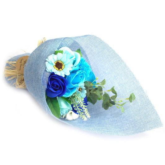 Blue Standing Soap Flower Bouquet - Special