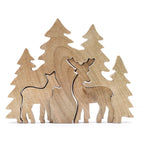 Lost in the Forrest -  Two Dear in the Forrest 3D Wooden Decoration - 18x23cm