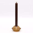 Flower Flip Dinner Candle / Tealight Holder - Antique Amber