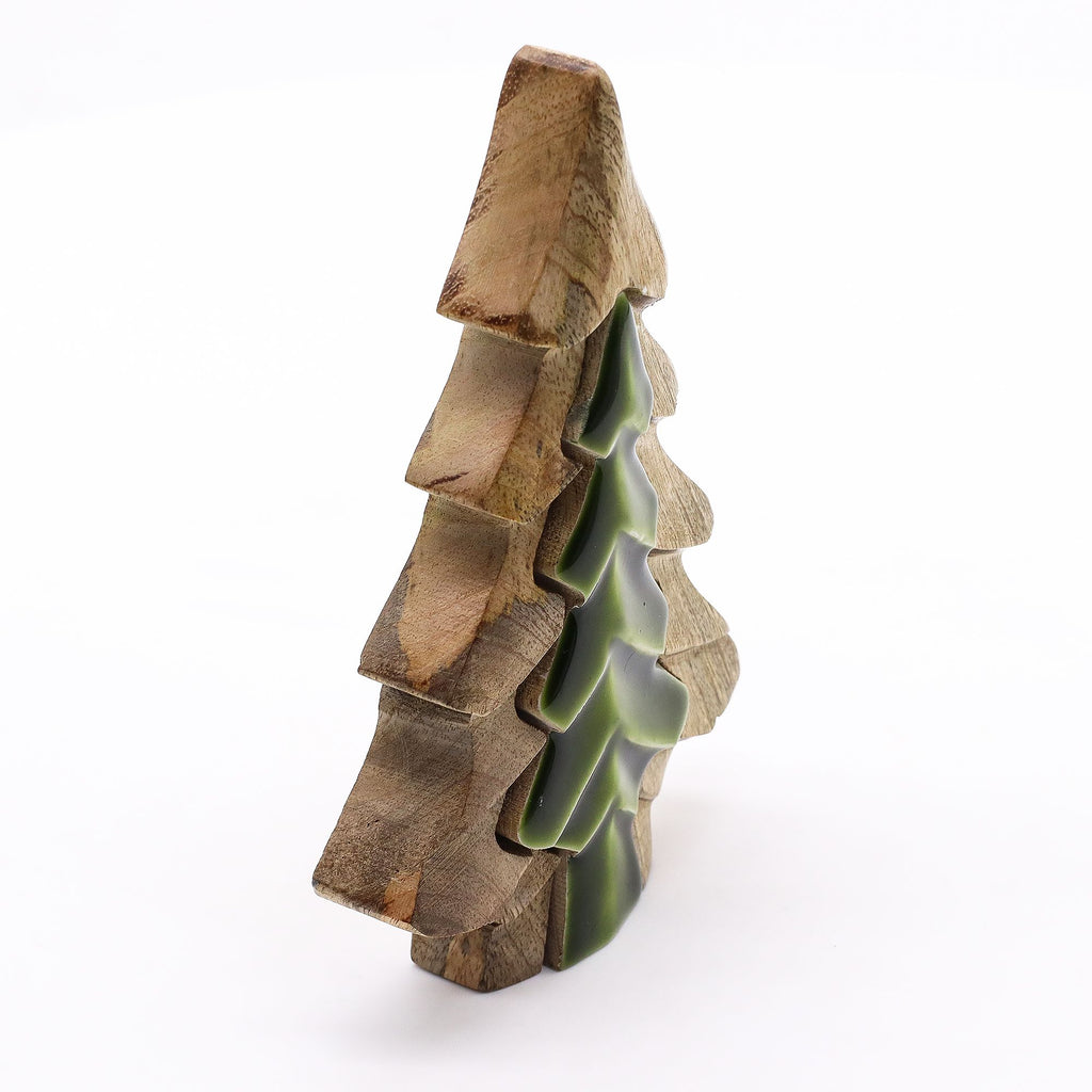 Lost in the Forrest - Small Tree in a Tree Wooden Decoration - 15x10cm